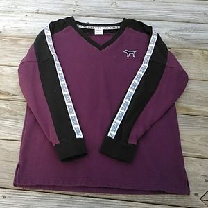 PINK VS oversized varsity sweatshirt. S…